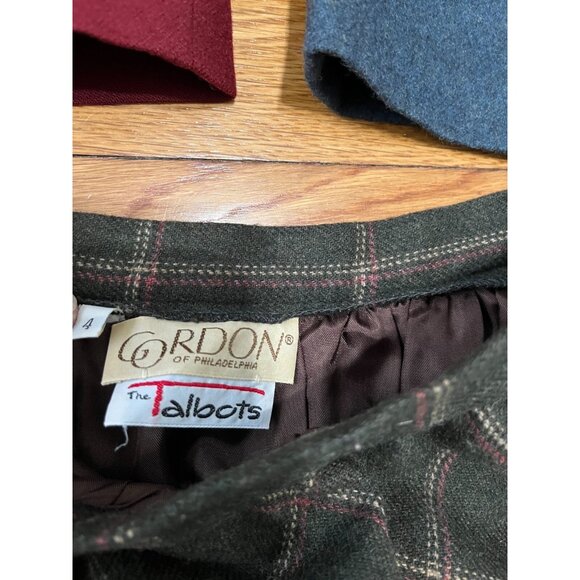 Vintage Talbots Size 4 Wool Tweed A-line High Waist Midi Skirt *Lot of 3* Modest - Picture 5 of 14